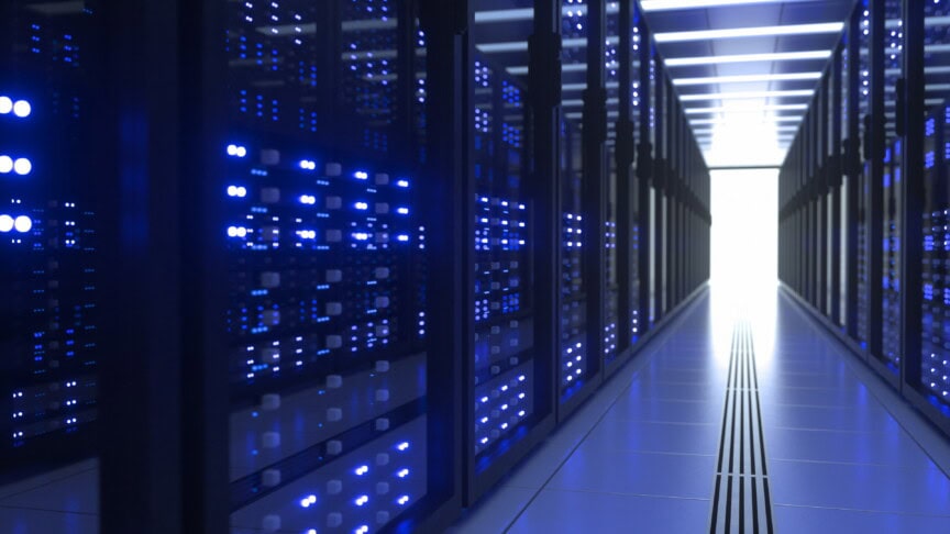 Photo of Computer Server Racks in a Secure Datacenter